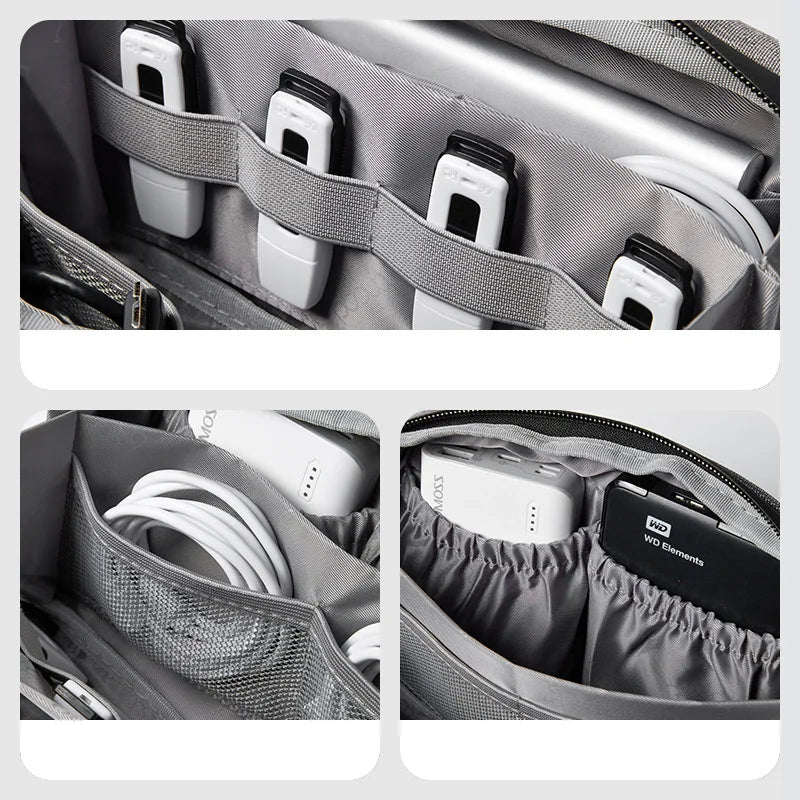 Multifunctional Electronics Accessories Organiser Bag – Cable, HDD & Earphone Storage