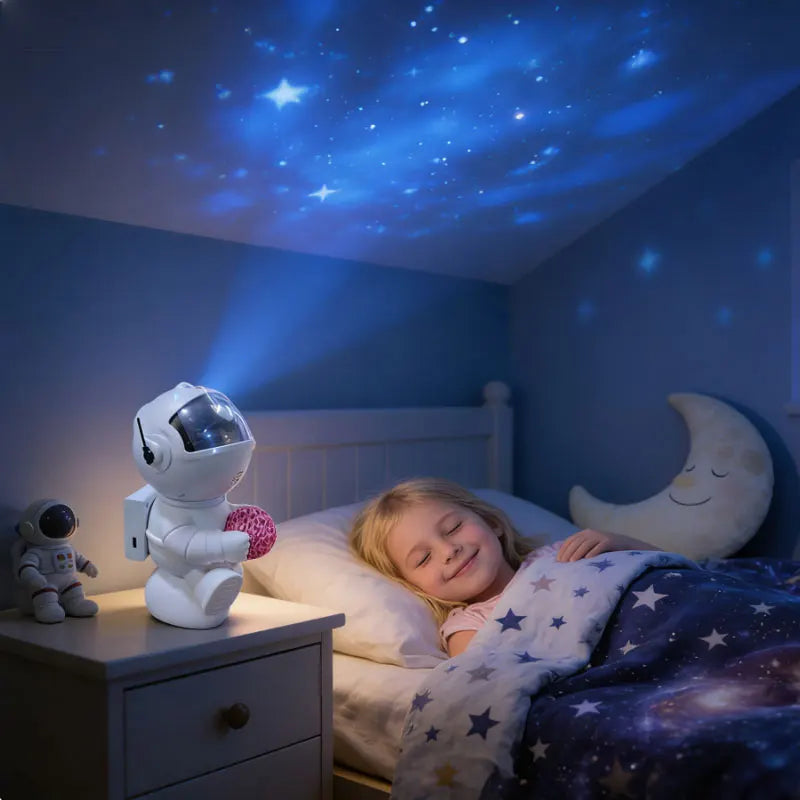 Astronaut Starry Nebula Galaxy Projector – LED Ceiling Lamp for Bedroom