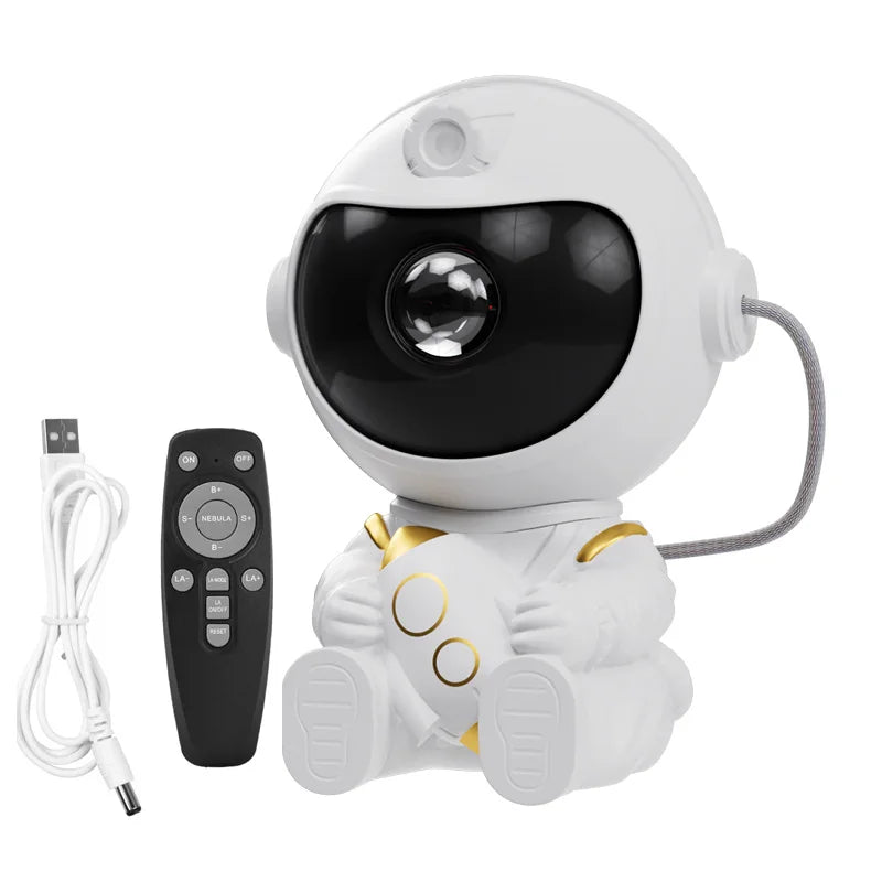 Astronaut Space Star Projector – Galaxy Night Light with Timer & Remote