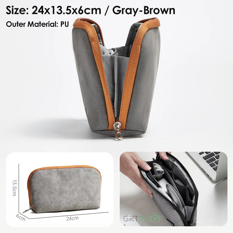 Multifunctional Electronics Accessories Organiser Bag – Cable, HDD & Earphone Storage