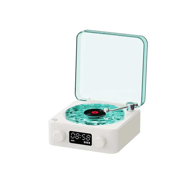 Vinyl Turntable Bluetooth Speaker with White Noise & RGB Light