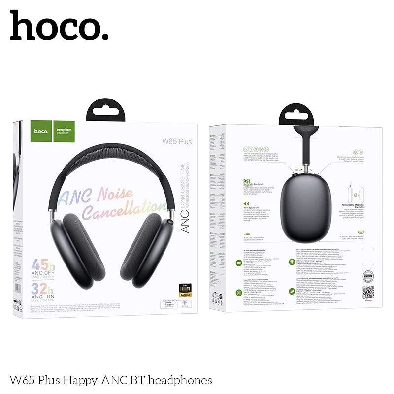 HOCO W65 Plus Over-Ear ANC Headphones