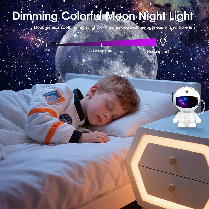 Astronaut Planetarium Galaxy Projector with 12 Image Discs & LED Ceiling Light