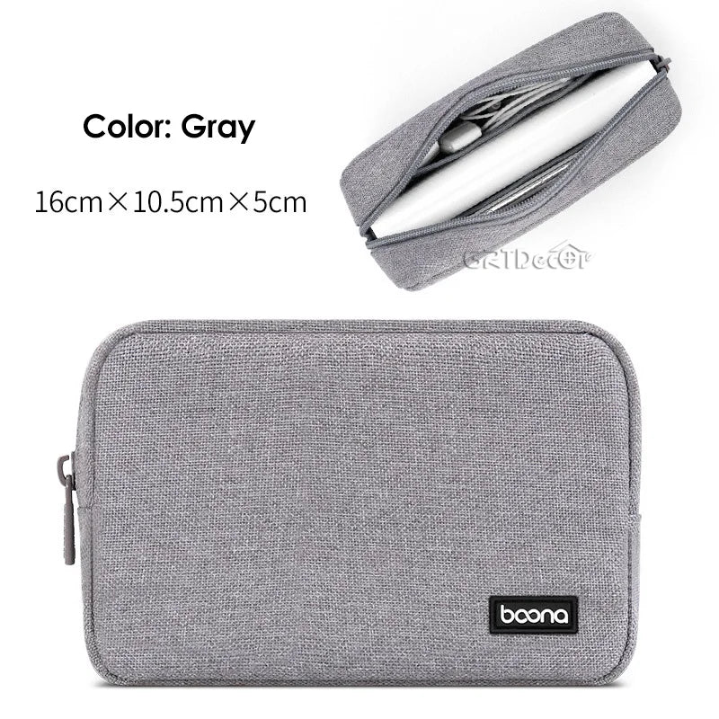 Multifunctional Electronics Accessories Organiser Bag – Cable, HDD & Earphone Storage
