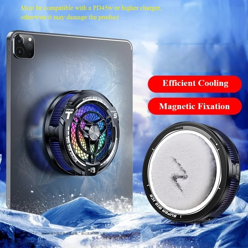 FS12 45W RGB Magnetic Tablet & Gaming Phone Cooler with LED | Makwando