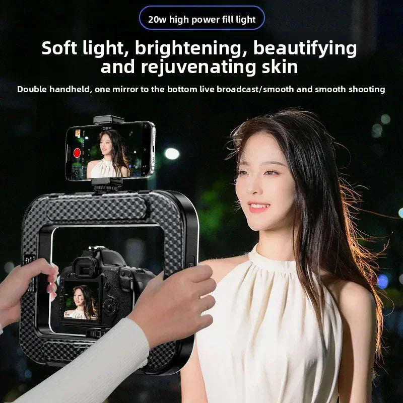 Portable Handheld Ring LED Light for Mobile Live Streaming & Selfies