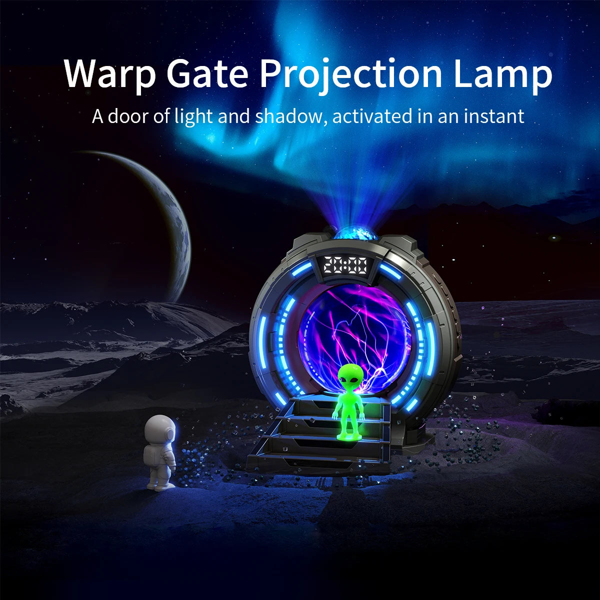 Stargate Lander Astronaut LED Projector – Night Light & Bluetooth Speaker