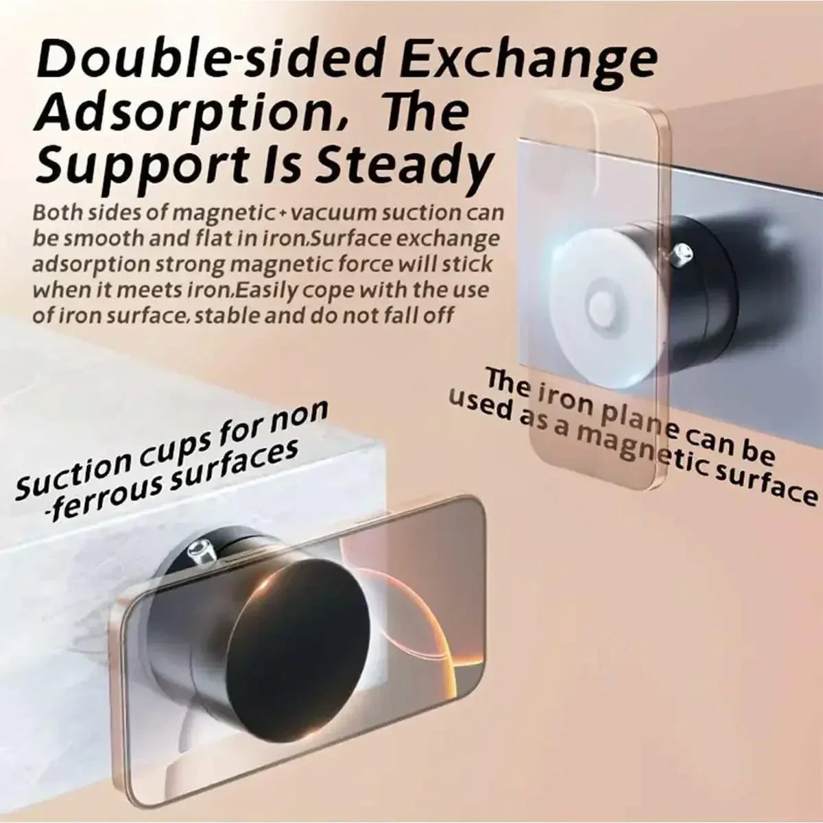 Magnetic Foldable Phone Holder for Car, Home & Gym