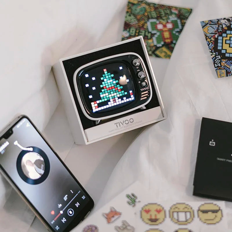 Divoom TIVOO Pixel TV Bluetooth Speaker with App Control & Alarm Clock
