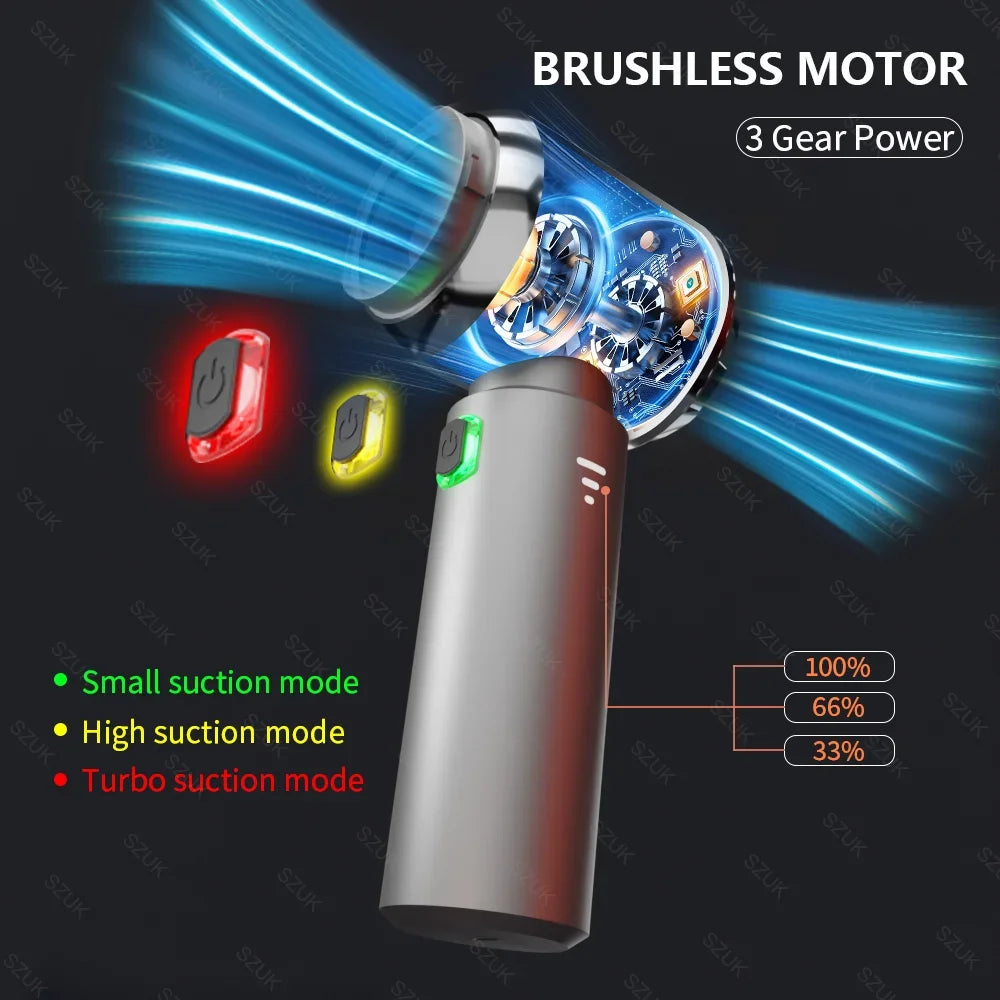 SZUK 180000PA Wireless Car Vacuum Cleaner with LCD Display