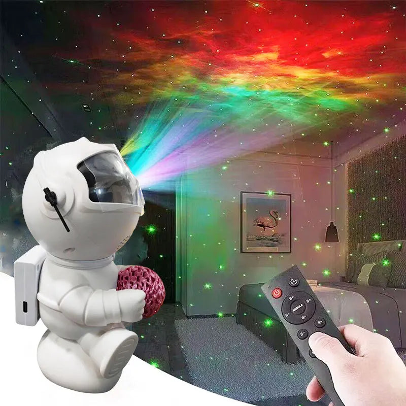 Astronaut Starry Nebula Galaxy Projector – LED Ceiling Lamp for Bedroom
