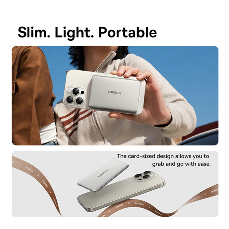 Baseus Slim Magnetic Power Bank – 5000mAh or 10000mAh