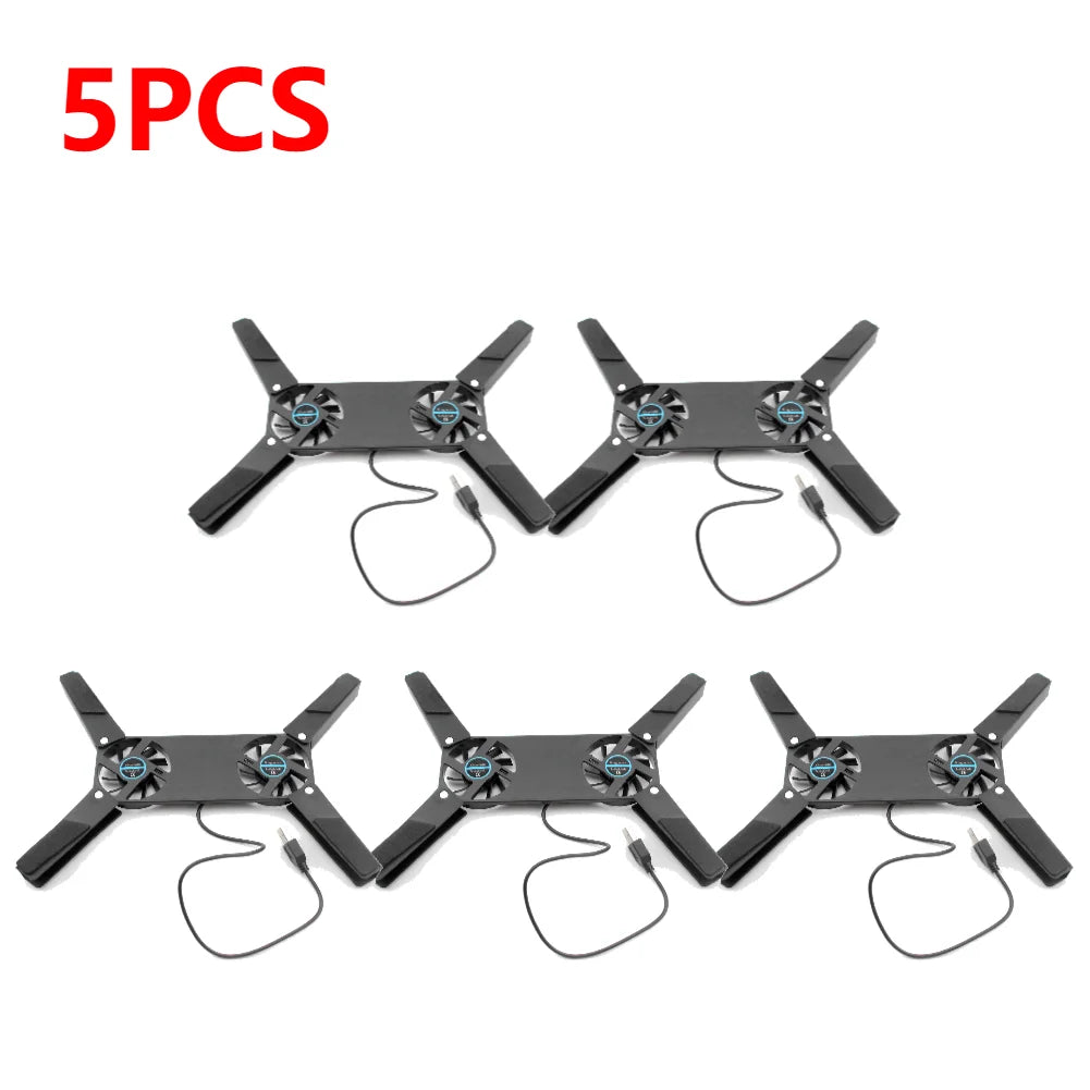 Foldable Laptop Cooling Pad – Dual USB Fans for 7–15 Inch Laptops