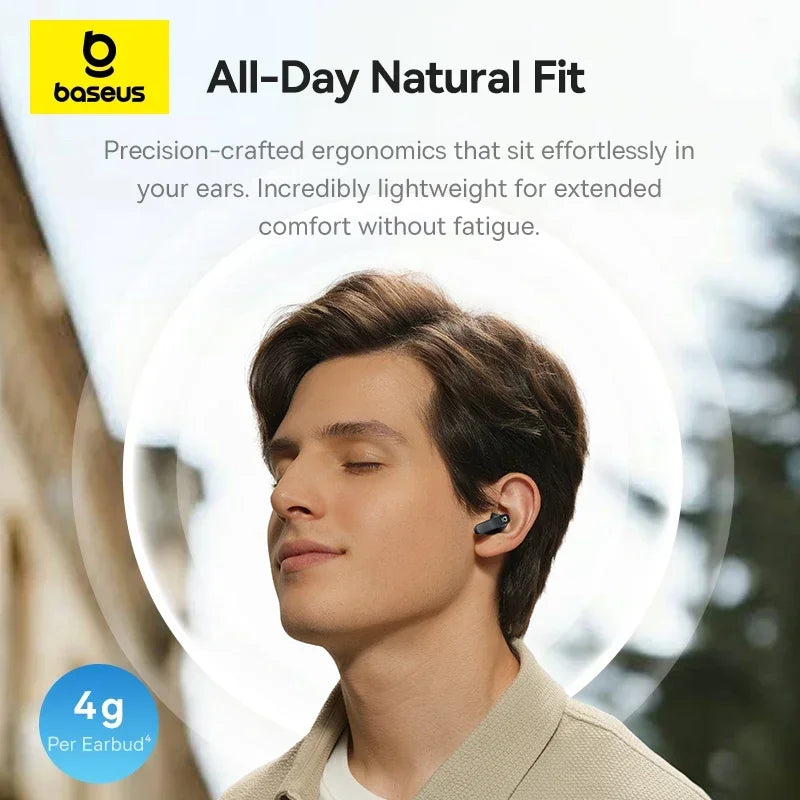 Baseus Bass BS1 ANC Earbuds – -40dB, Bluetooth 6.0, 40Hr