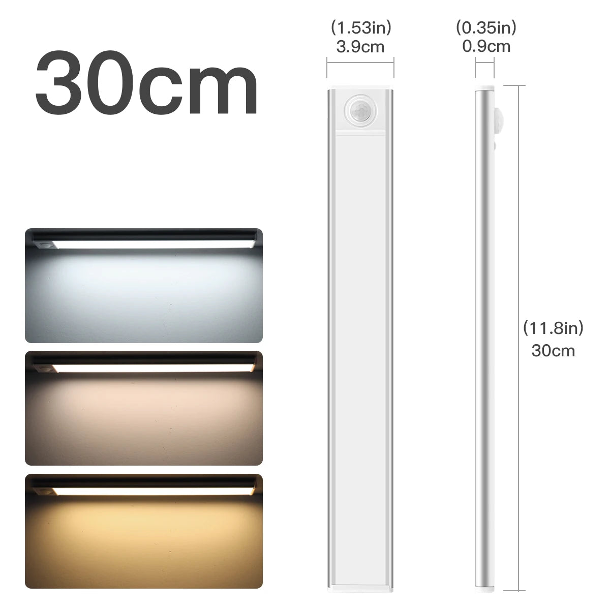 Magnetic Motion Sensor LED Light Bar – USB Rechargeable, 3 Colour Modes