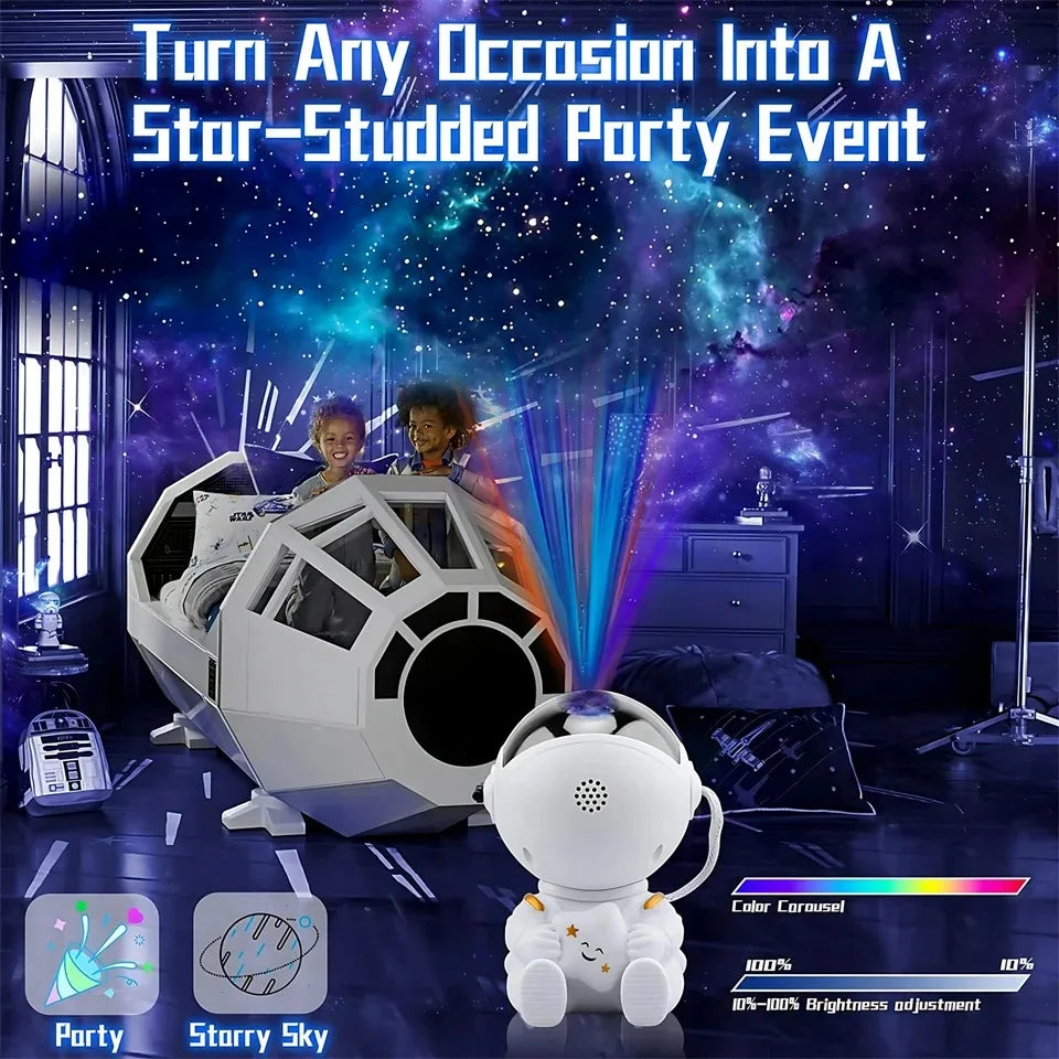 Astronaut Galaxy Projector – Starry Nebula LED Ceiling Lamp, Kids Gift