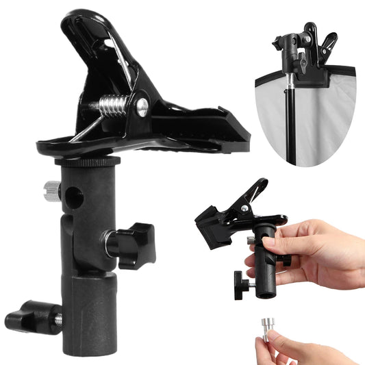 Heavy-Duty Reflector Clamp for Light Stand – 1/4" & 3/8" Mount