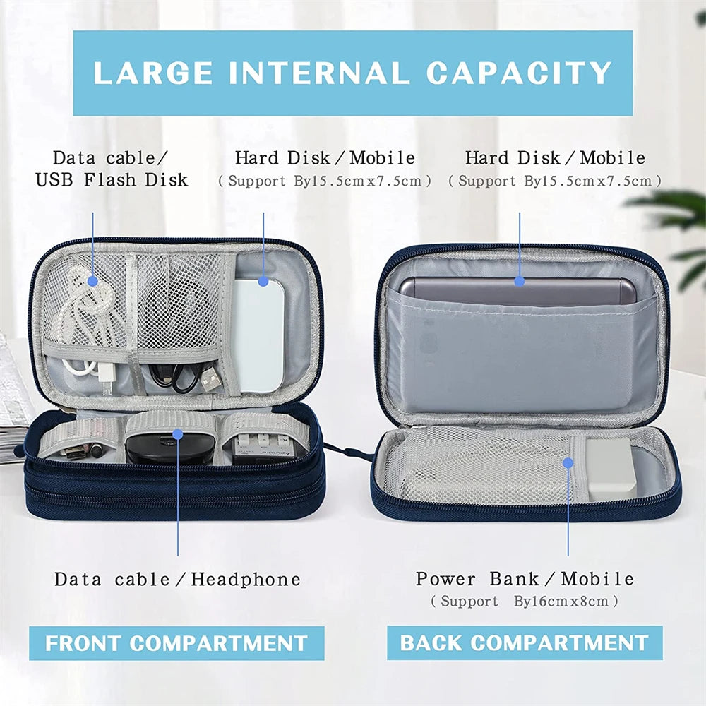 Waterproof Double-Layer Electronics Travel Organiser