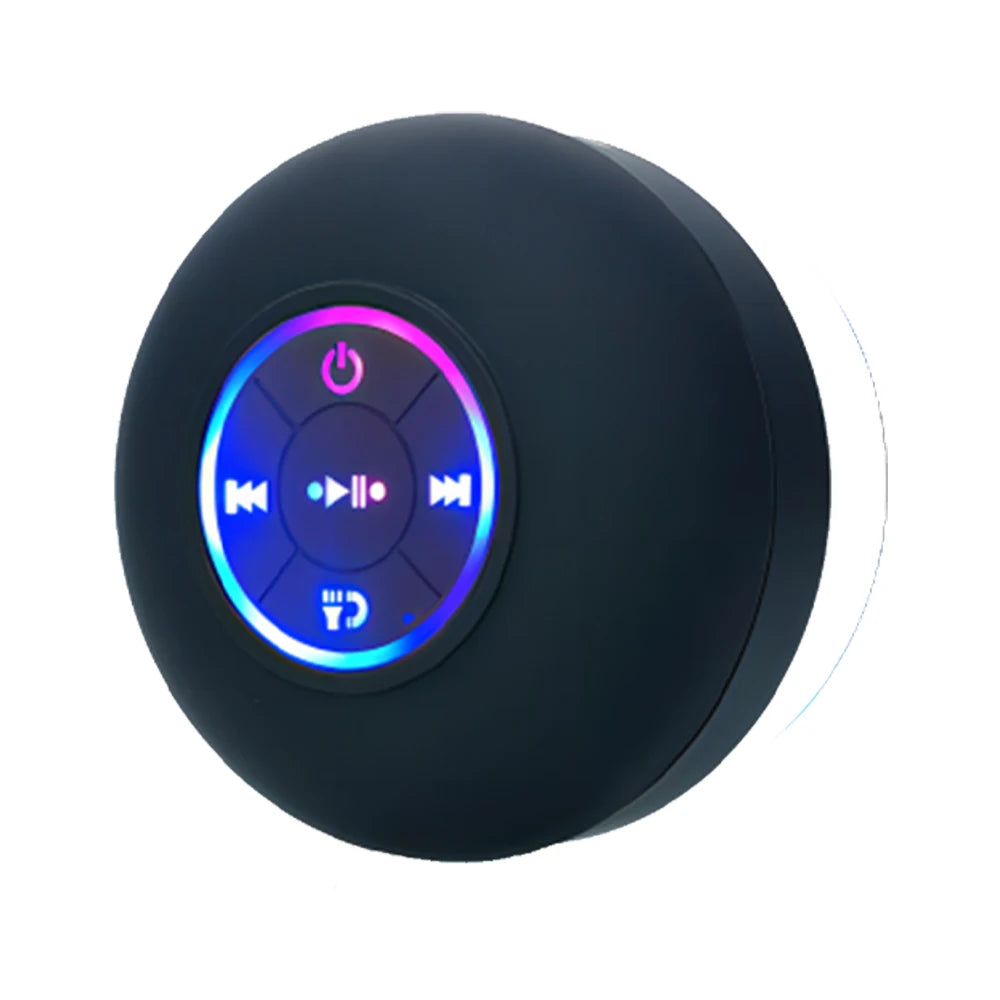 Portable Waterproof Bluetooth Speaker with LED Light