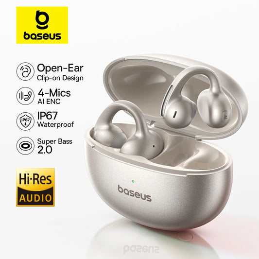 Baseus MC1 Pro Open-Ear Clip Wireless Earphones – 40Hr, 4-Mic ENC