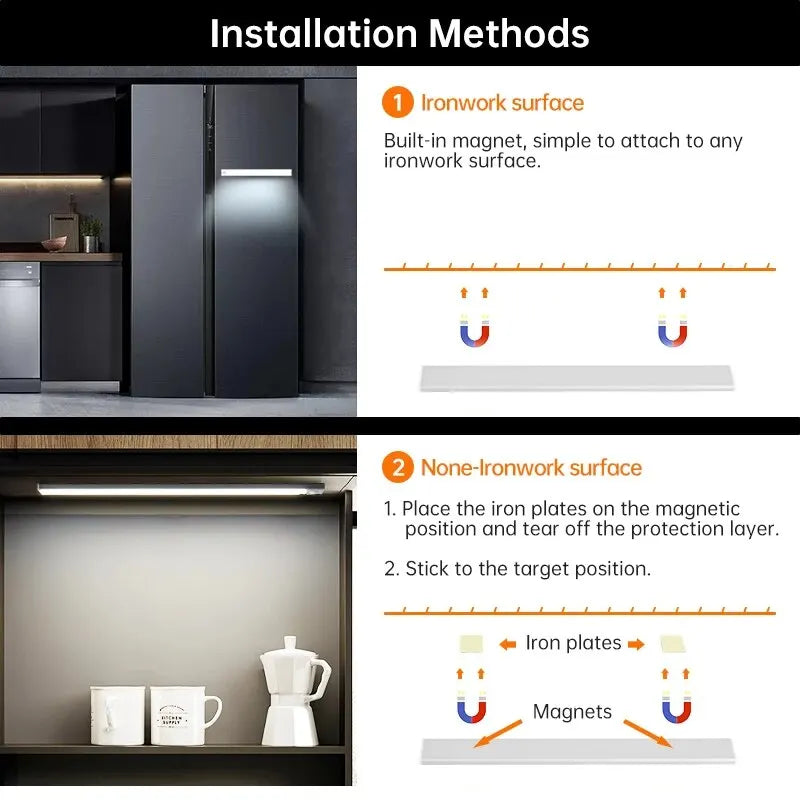 USB Rechargeable LED Motion Sensor Under Cabinet Light – 50cm