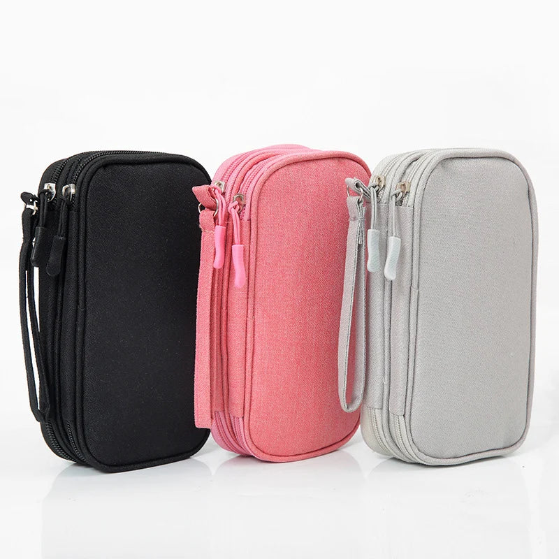Portable Waterproof Double-Layer Cable Organiser Bag
