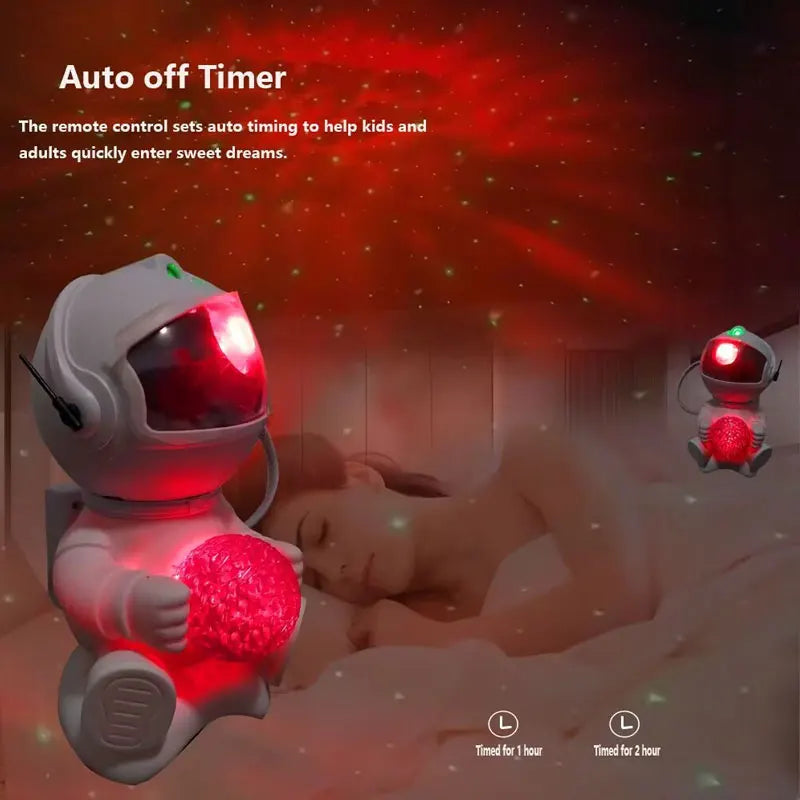 Astronaut Starry Nebula Galaxy Projector – LED Ceiling Lamp for Bedroom