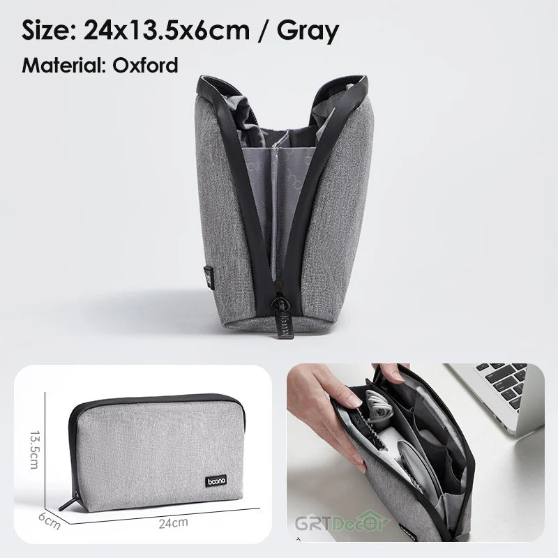 Multifunctional Electronics Accessories Organiser Bag – Cable, HDD & Earphone Storage