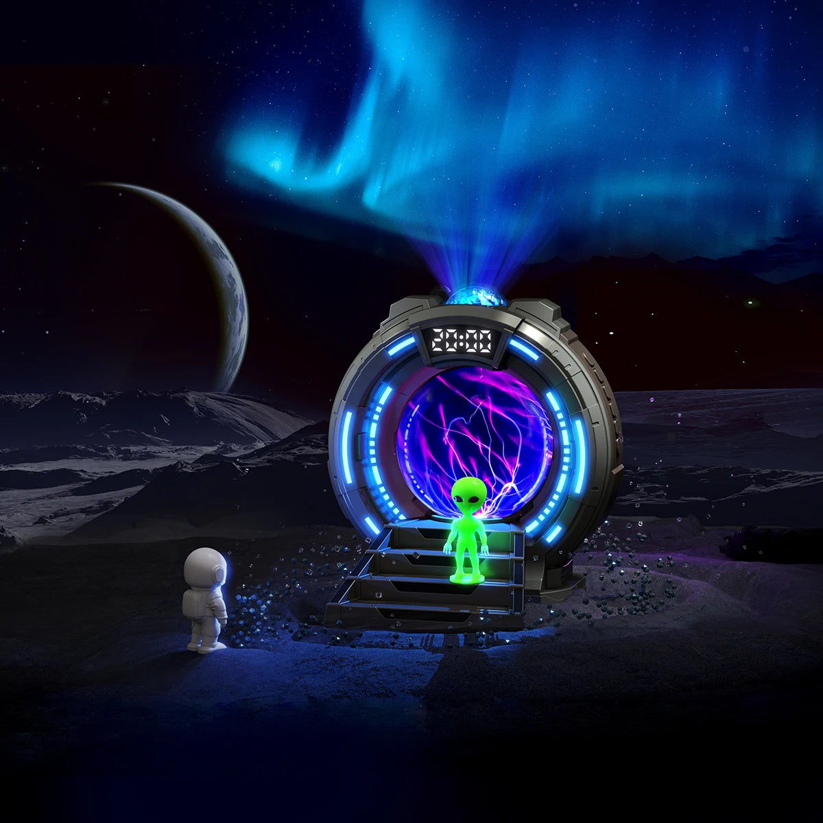 Stargate Lander Astronaut LED Projector – Night Light & Bluetooth Speaker