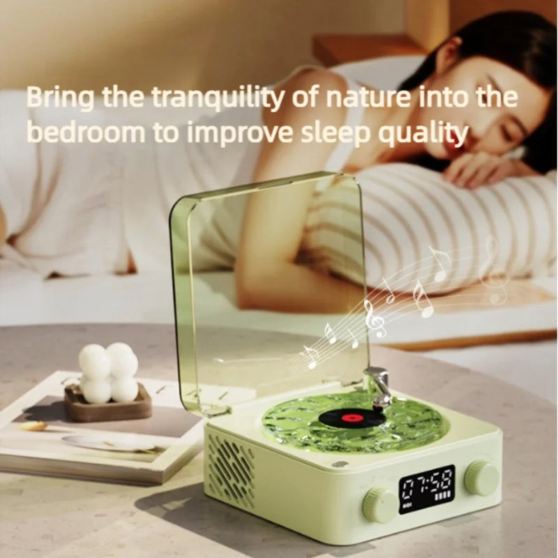 Vinyl Turntable Bluetooth Speaker with White Noise & RGB Light