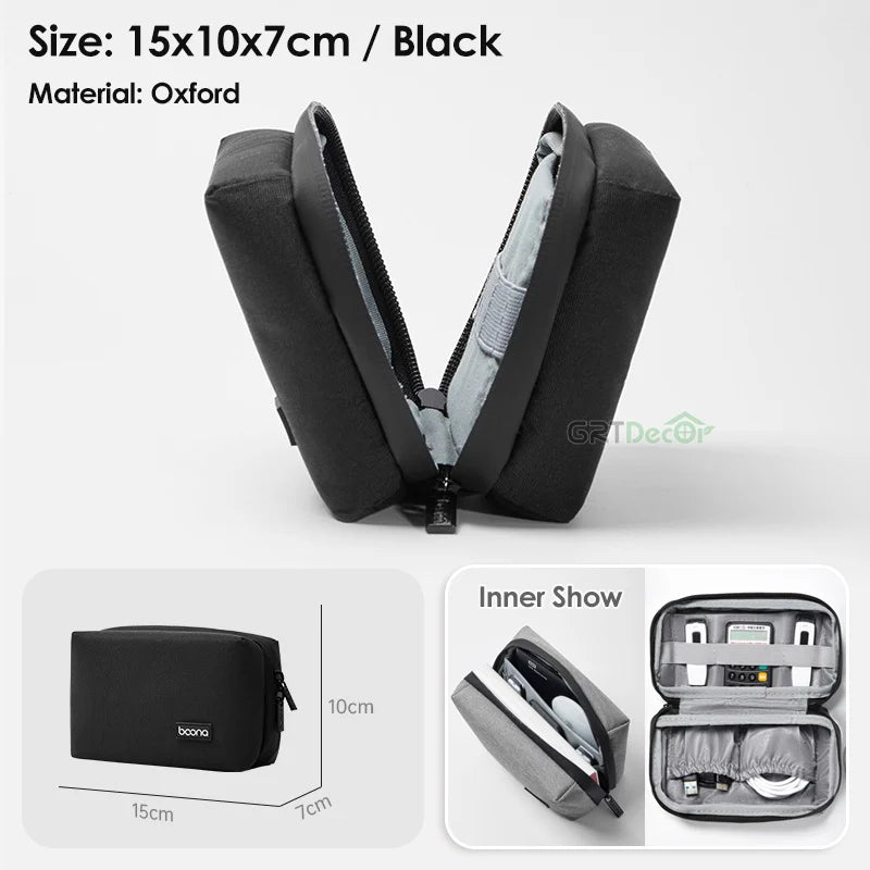 Multifunctional Electronics Accessories Organiser Bag – Cable, HDD & Earphone Storage