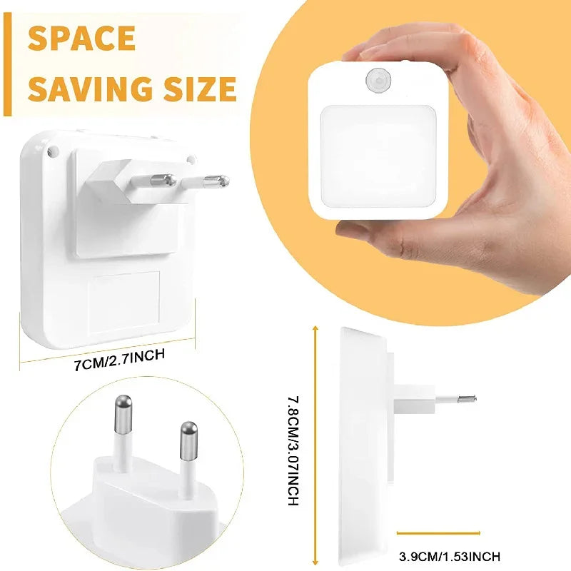 Motion Sensor Plug-In LED Night Light for Bedroom & Bedside