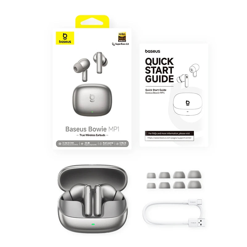 Baseus Bowie MP1 ANC Earbuds – -55dB, Bluetooth 6.0, IP55