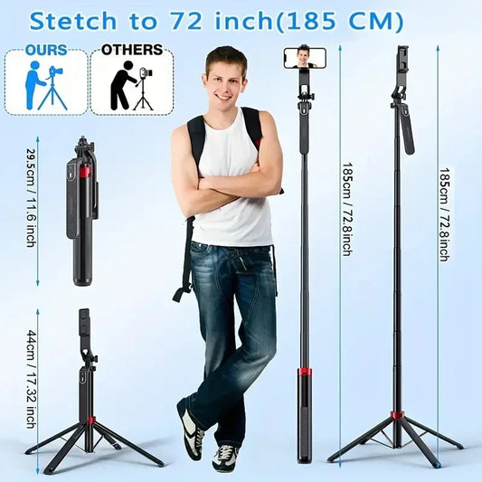 Portable Camera Tripod with Wireless Remote for Video & Live Streaming