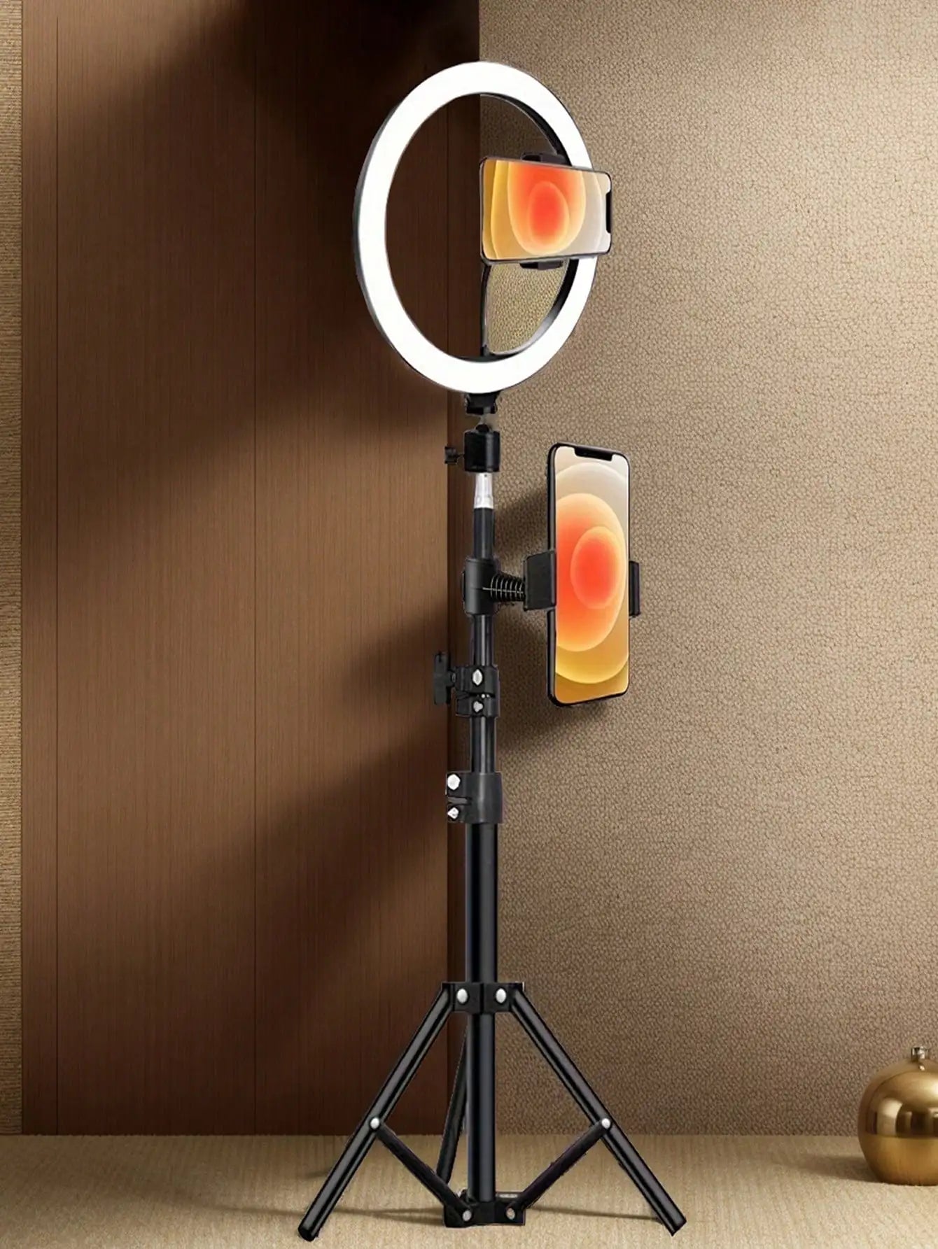 110cm Tripod Stand with 10" Ring Fill Light for Live Streaming & Selfies