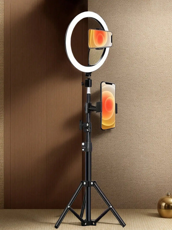 110cm Tripod Stand with 10" Ring Fill Light for Live Streaming & Selfies