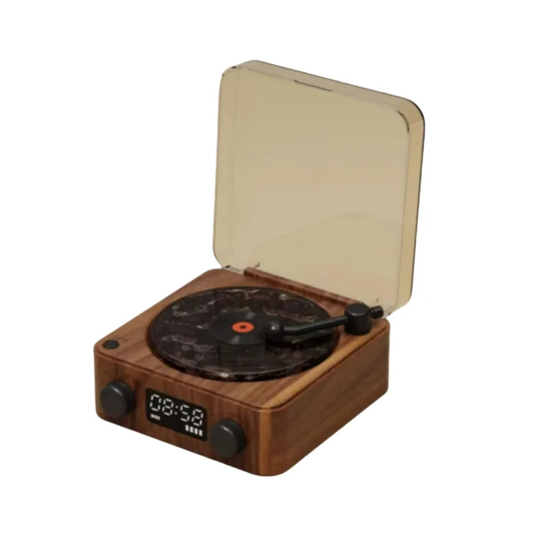 Vinyl Turntable Bluetooth Speaker with White Noise & RGB Light