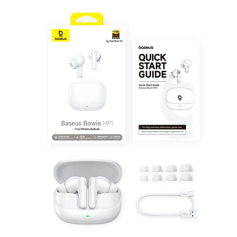 Baseus Bowie MP1 ANC Earbuds – -55dB, Bluetooth 6.0, IP55