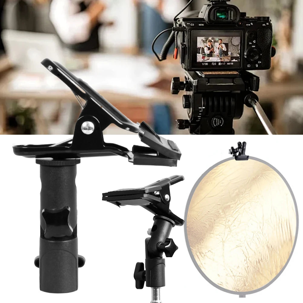 Heavy-Duty Reflector Clamp for Light Stand – 1/4" & 3/8" Mount