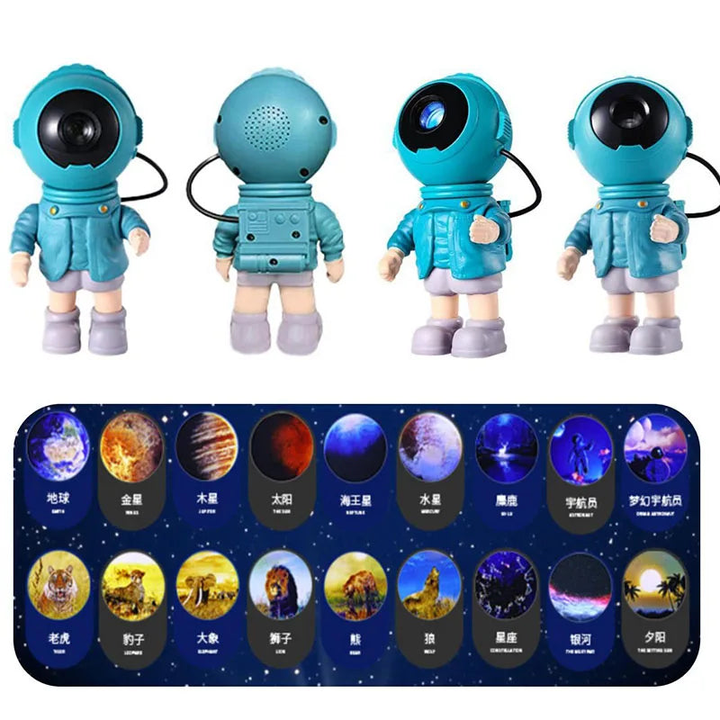 Astronaut Rocket Nebula Projector Lamp – Romantic Atmosphere Night Light