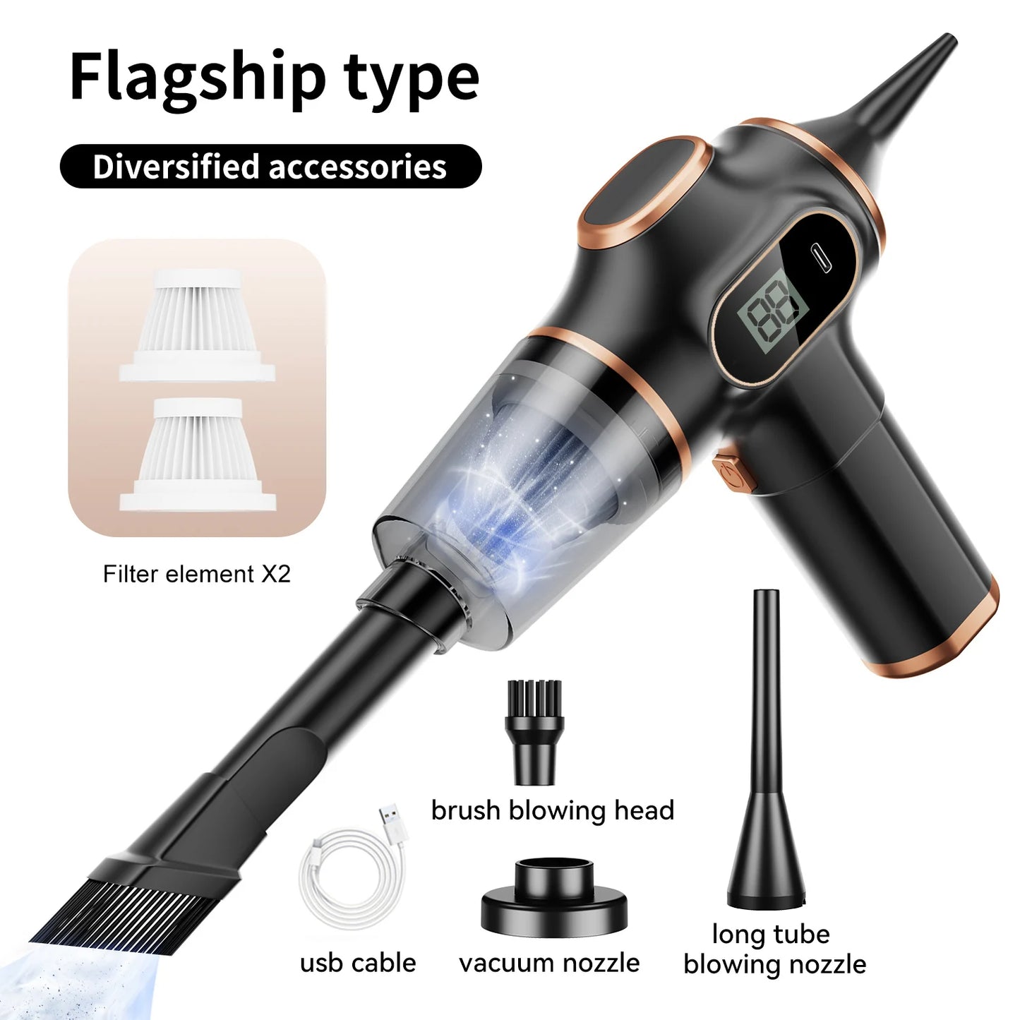 Wireless Handheld Vacuum Cleaner 95000PA for Car & Home