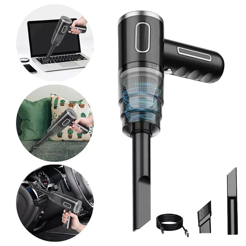 Mini Wireless Car Vacuum Cleaner 29000PA – USB Rechargeable