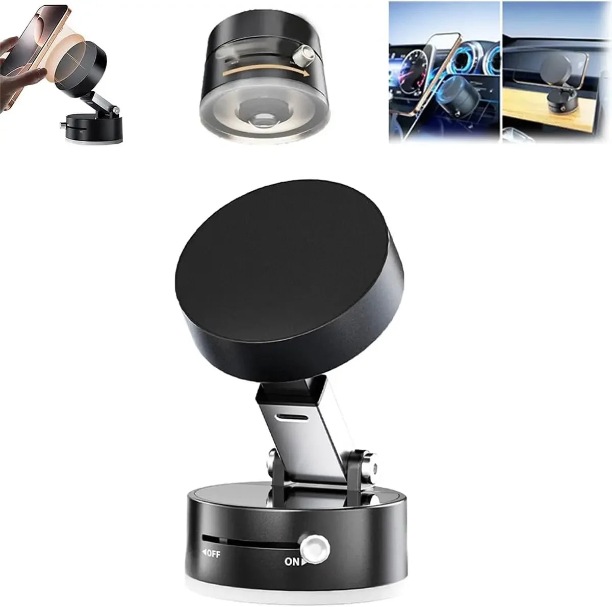 Magnetic Foldable Phone Holder for Car, Home & Gym