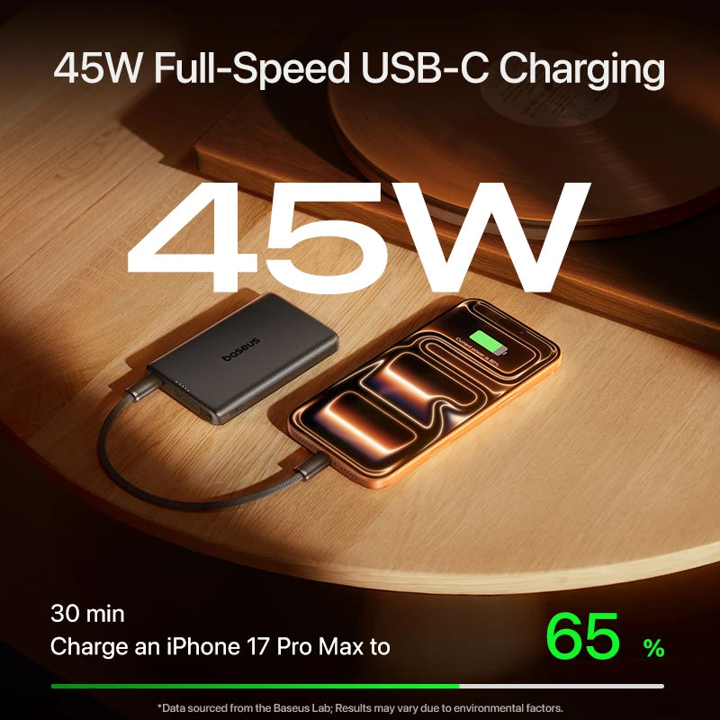 Baseus Qi2.2 25W Wireless Power Bank 10000mAh with PD 45W
