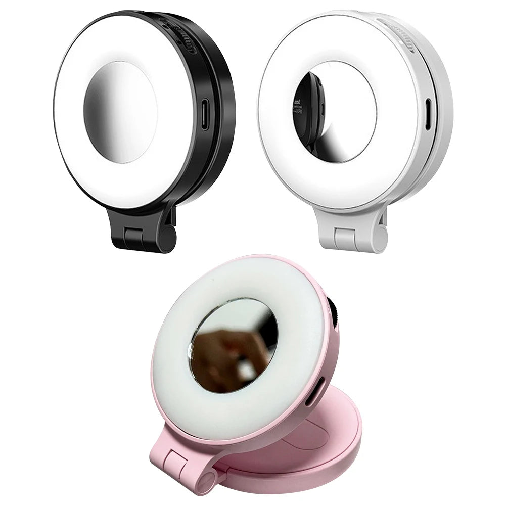 Magnetic LED Beauty Light with Mirror for Phone & Live Streaming