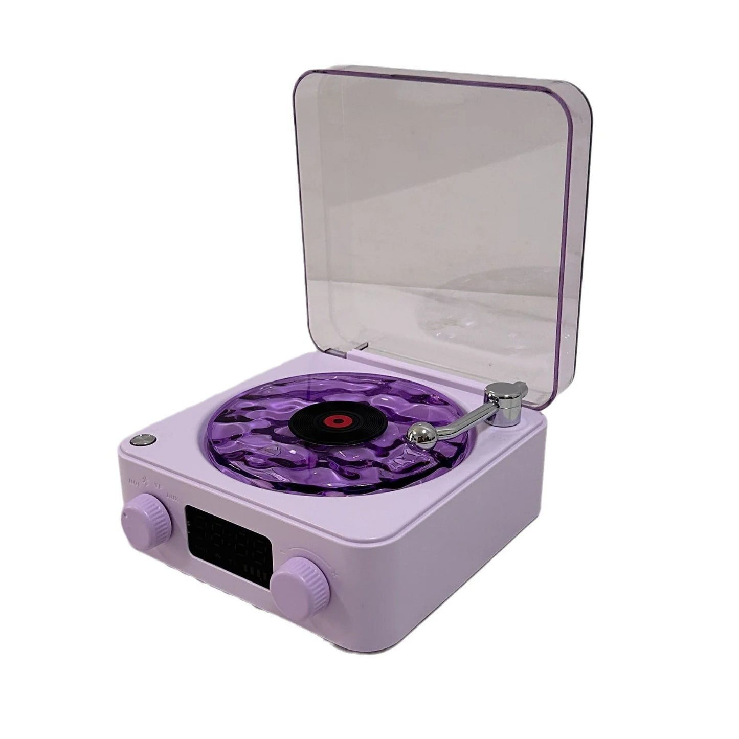 Vinyl Turntable Bluetooth Speaker with White Noise & RGB Light