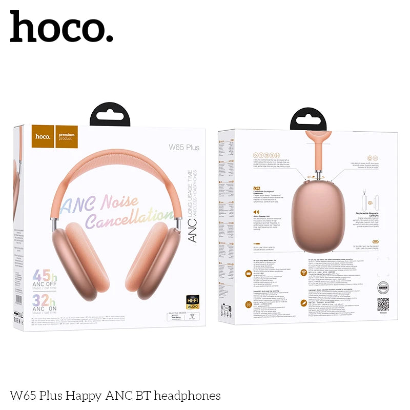 HOCO W65 Plus Over-Ear ANC Headphones