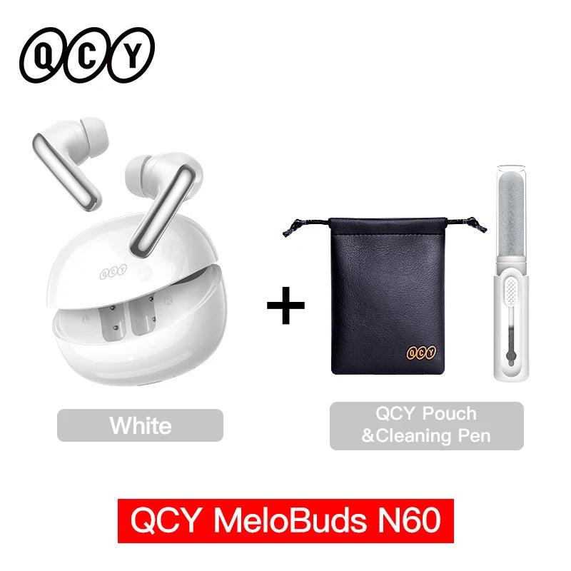 QCY MeloBuds N60 ANC Wireless Earbuds – Bluetooth 6.0, 45Hr