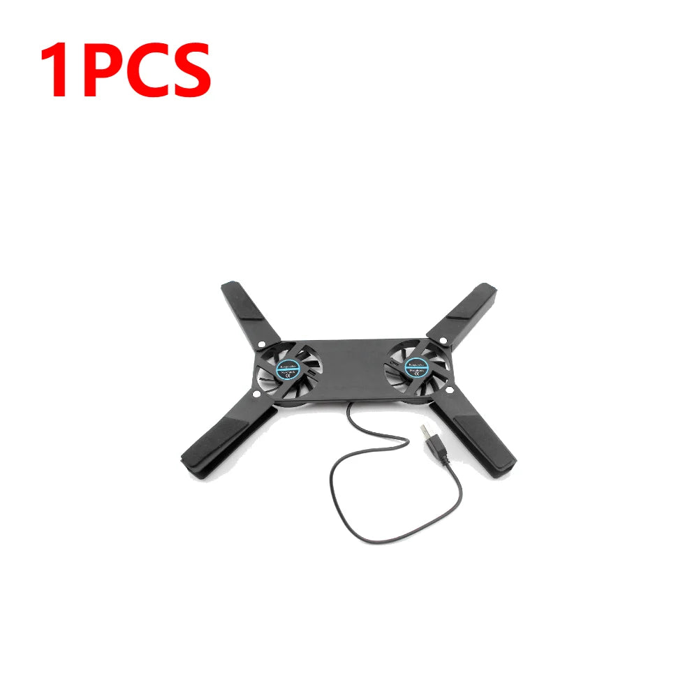 Foldable Laptop Cooling Pad – Dual USB Fans for 7–15 Inch Laptops