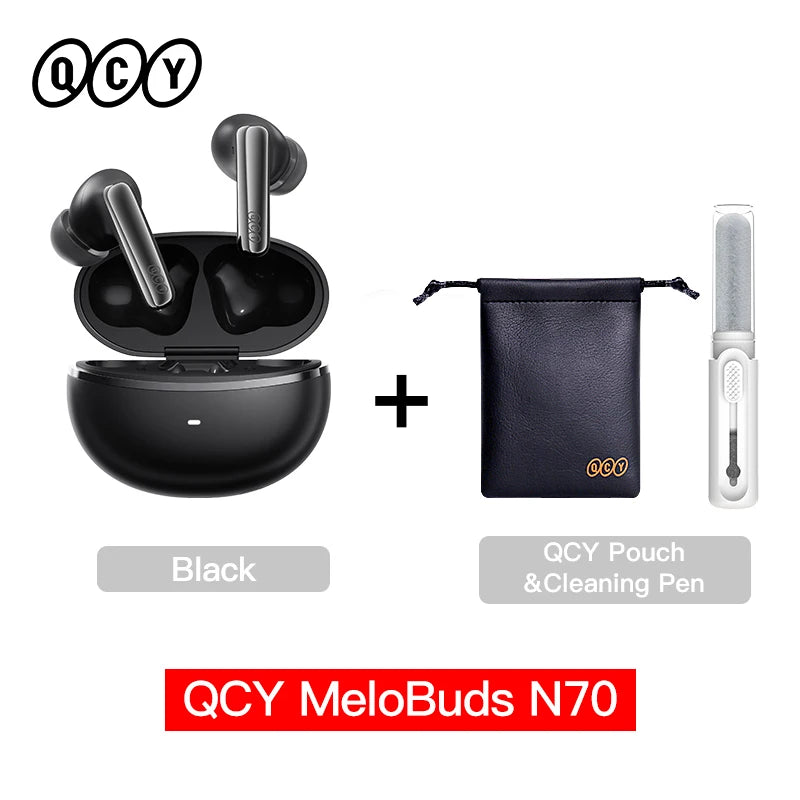 QCY MeloBuds N70 Adaptive ANC Earbuds – -56dB, 50Hr